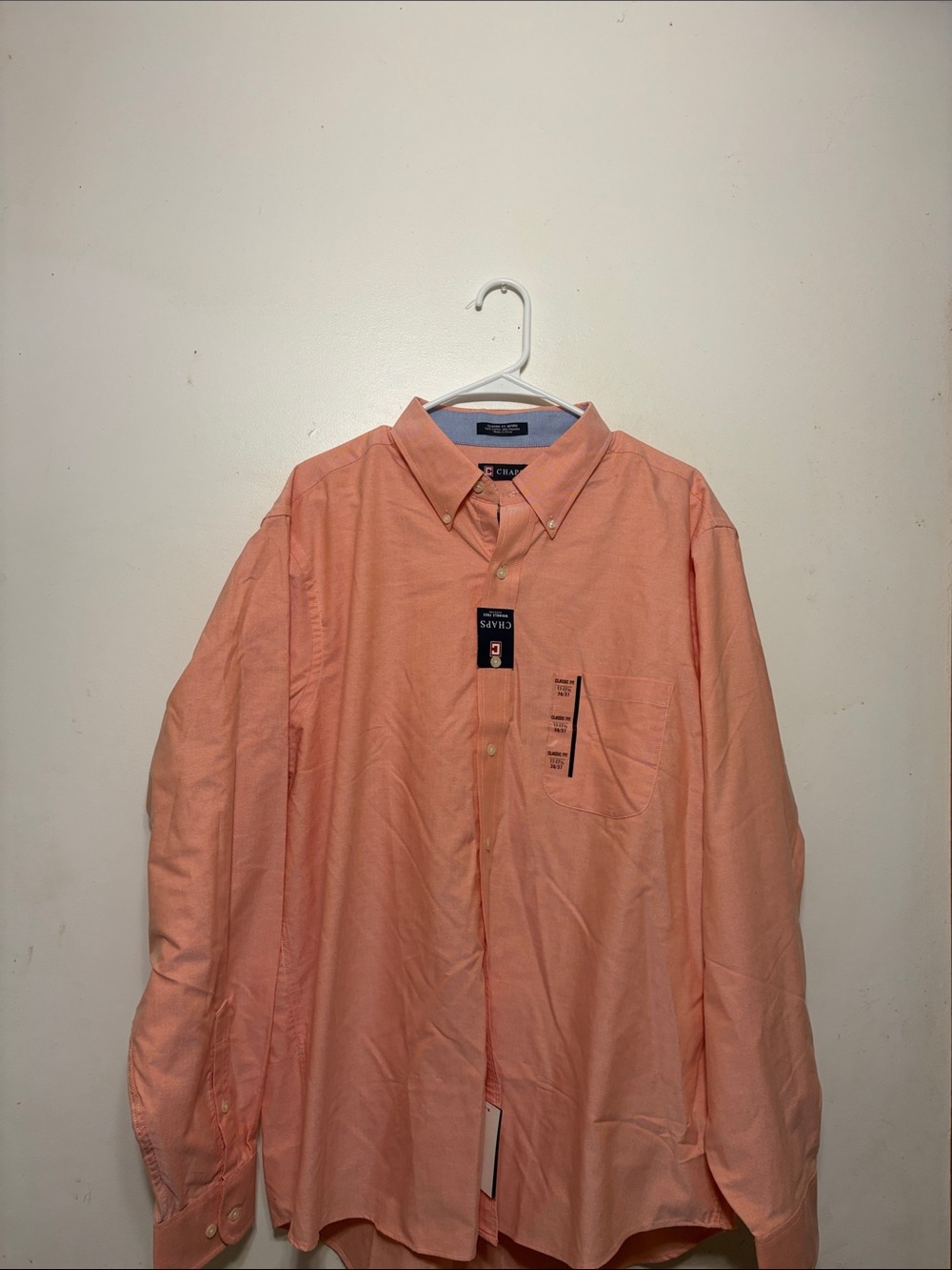 Chaps Men's Peach Button-Front Shirt Jacket